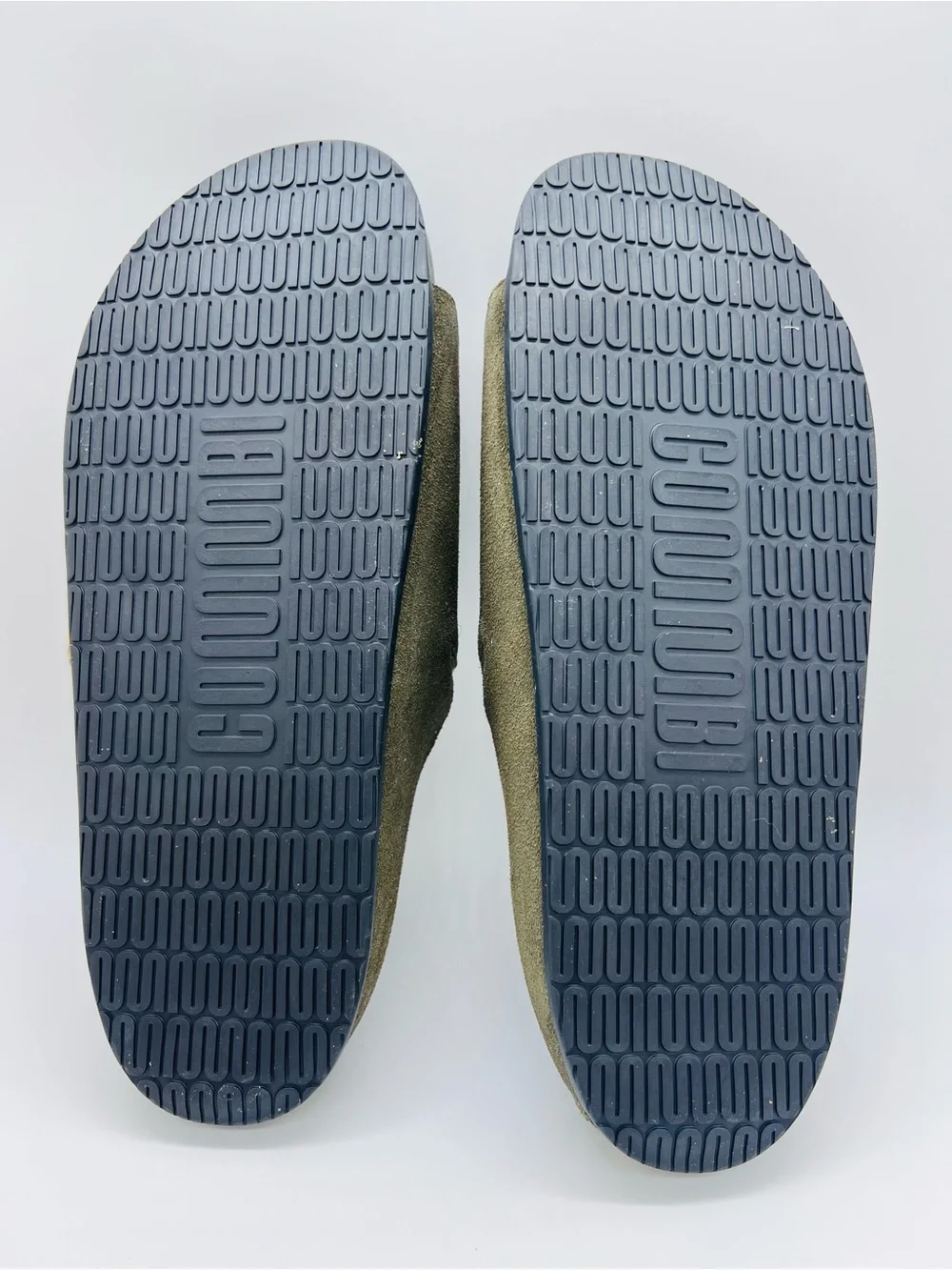 Commbi Unisex The Ollie Slide Sandals in Olive with Cushioned Footbed